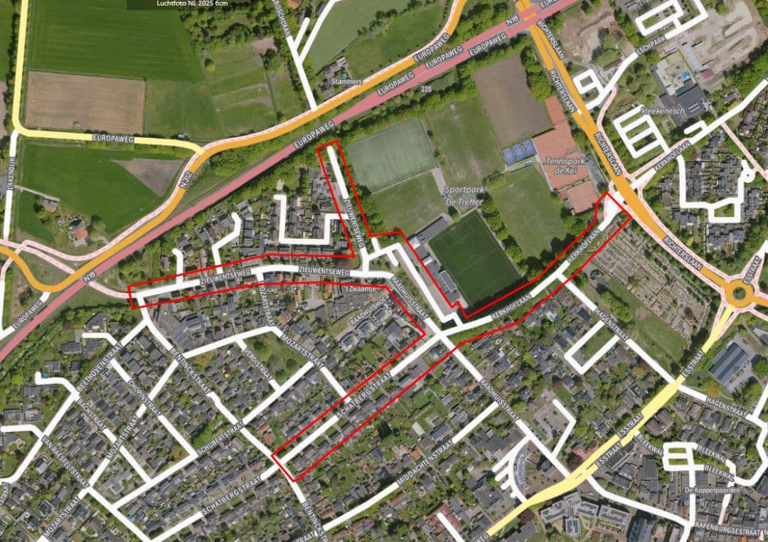 Projectgebied omgeving Zieuwentseweg.